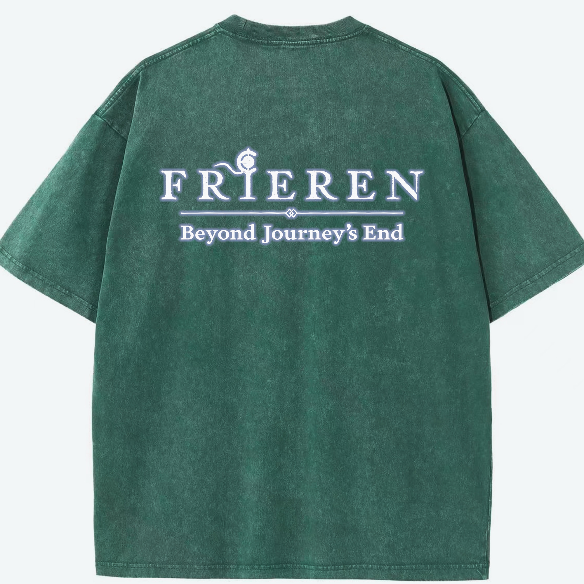 （画像用） 葬送のフリーレン Frieren 綿100% ヴィンテージ風 半袖Tシャツ（背面プリント）